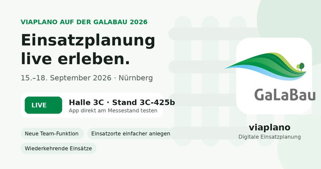 Viaplano Galabau 2026 Blogheader